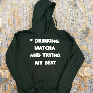 Green Hoodie for matcha lovers